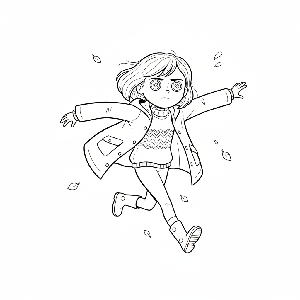 Coraline 8 Coraline páginas para colorear fáciles