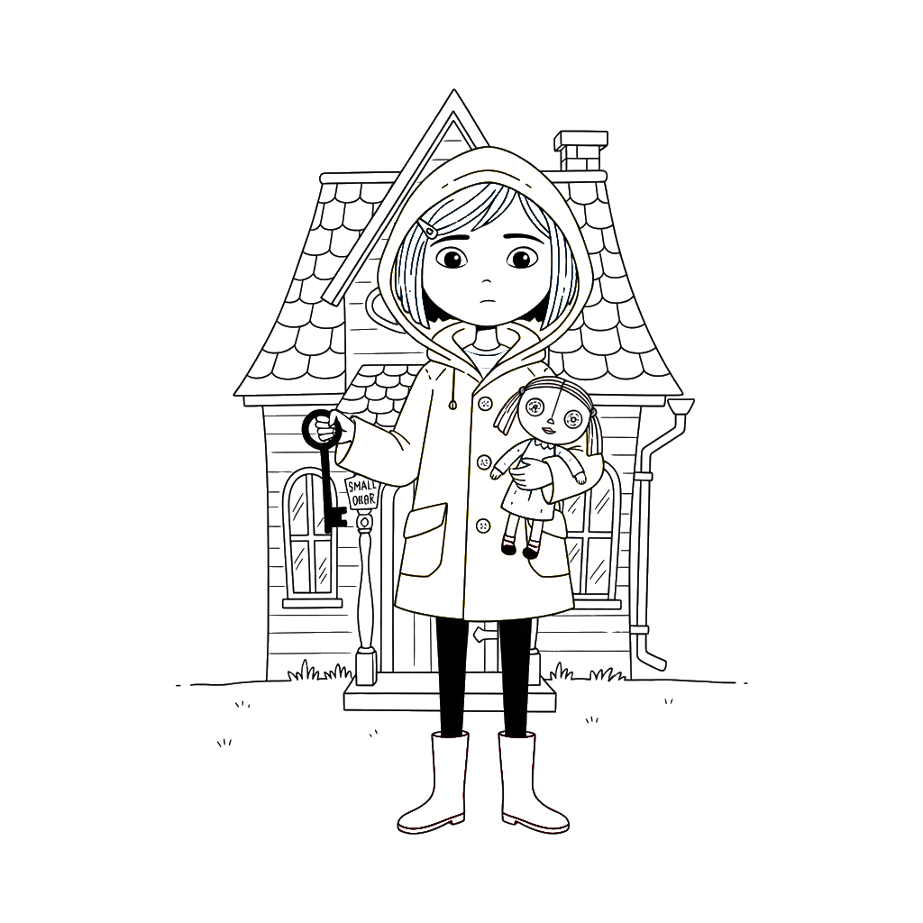 Coraline 9 para colorear Coraline