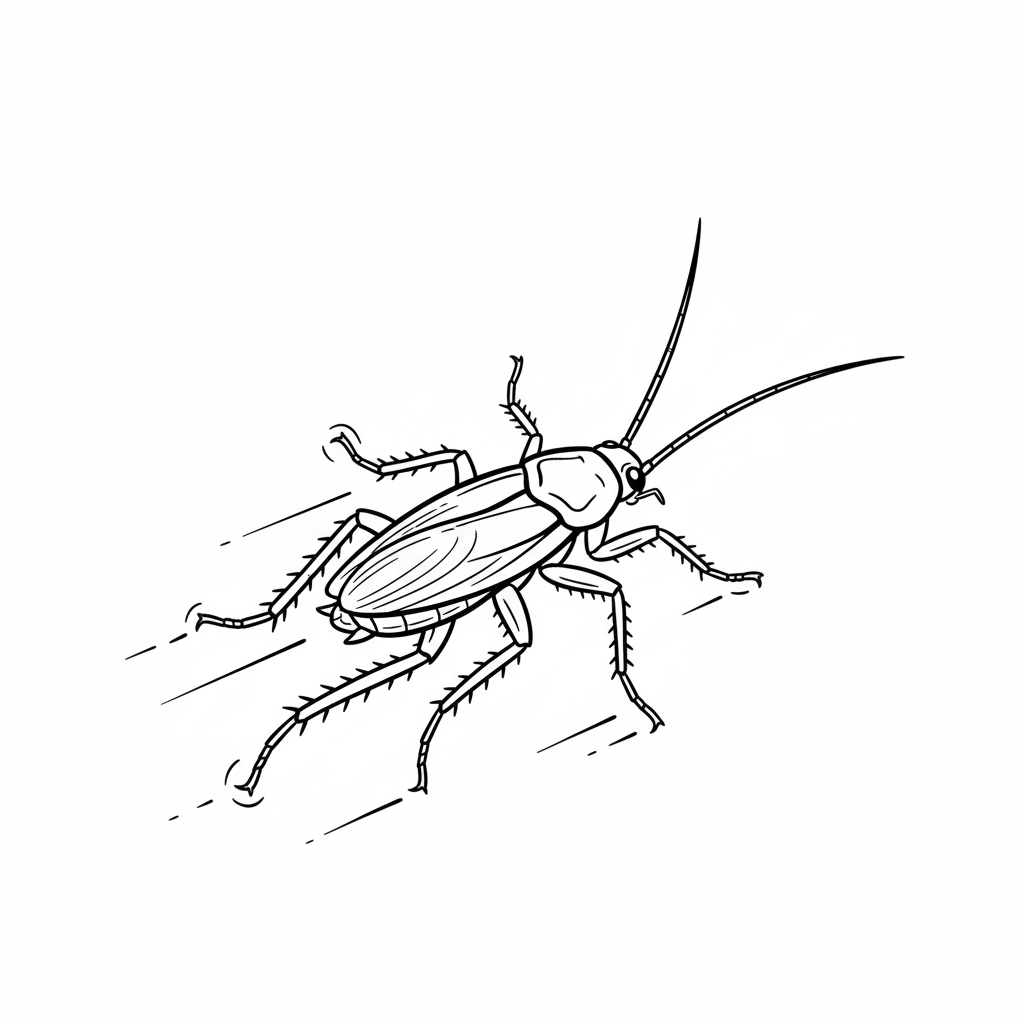 Cucaracha 4 páginas para colorear gratis Cucaracha para niños