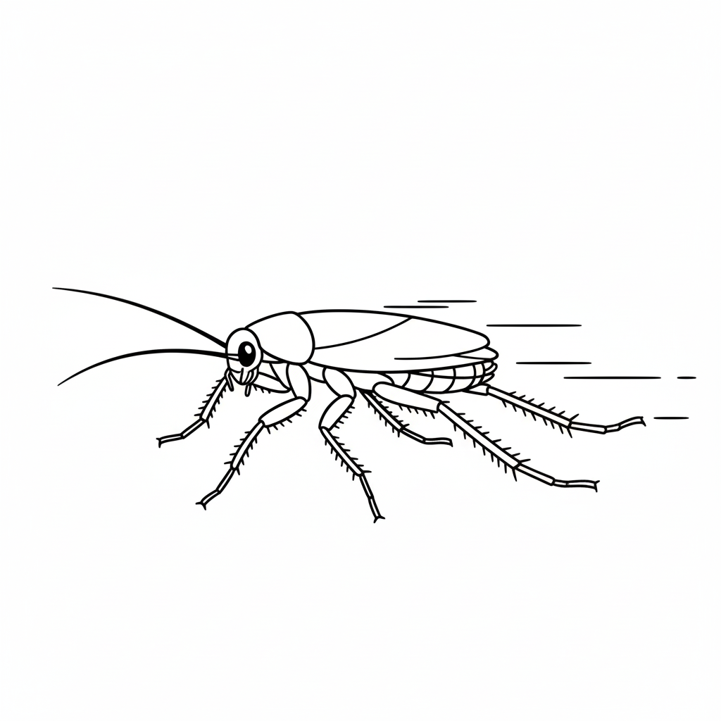 Cucaracha 5 páginas para colorear de árboles Cucaracha gratis