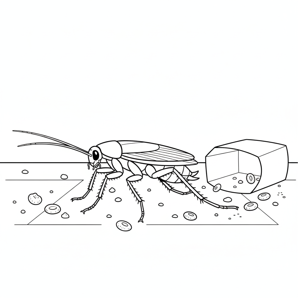 Cucaracha 8 Cucaracha páginas para colorear para niños