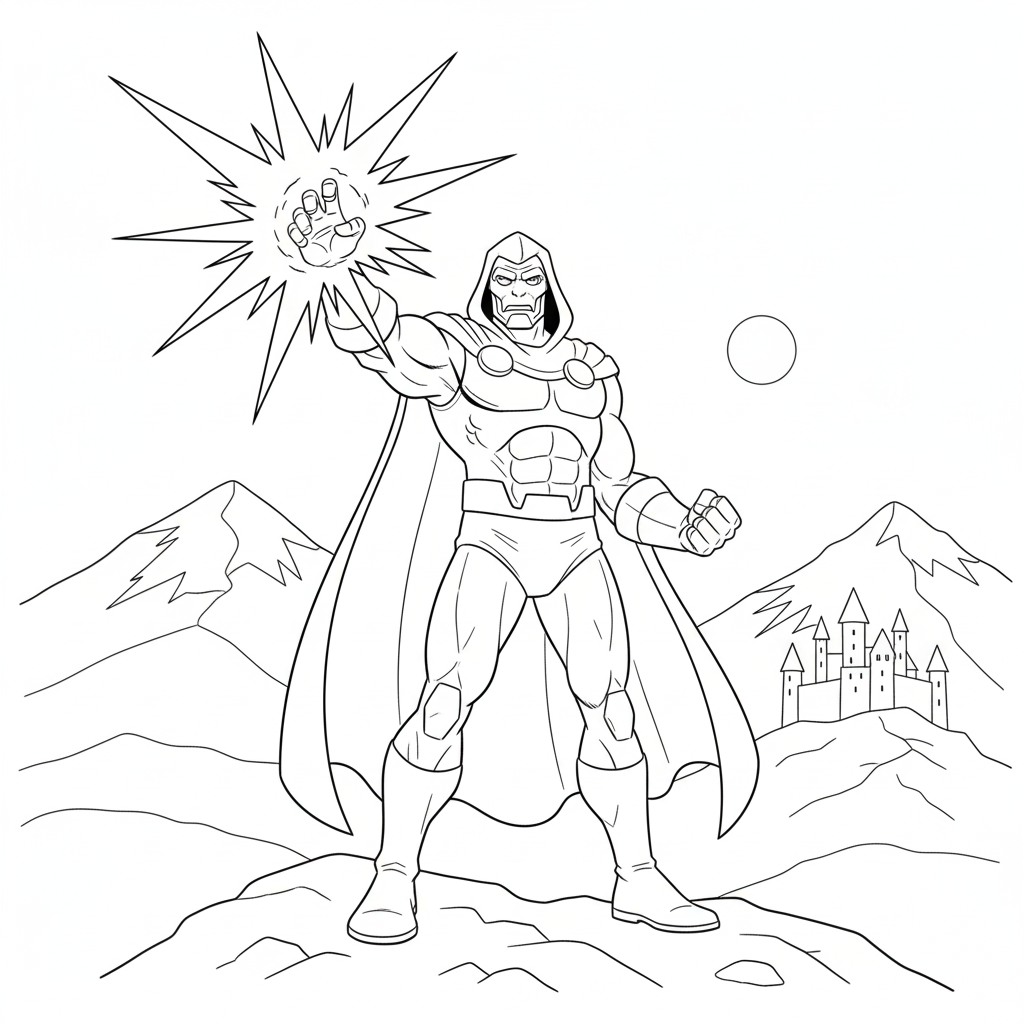 Doctor Doom 15 Doctor Doom páginas para colorear para adultos pdf
