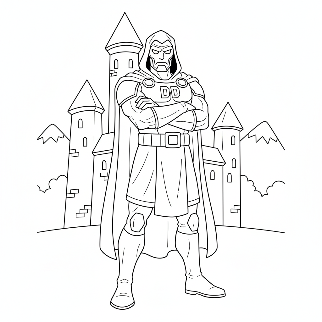 Doctor Doom 9 páginas para colorear Doctor Doom imprimibles gratis