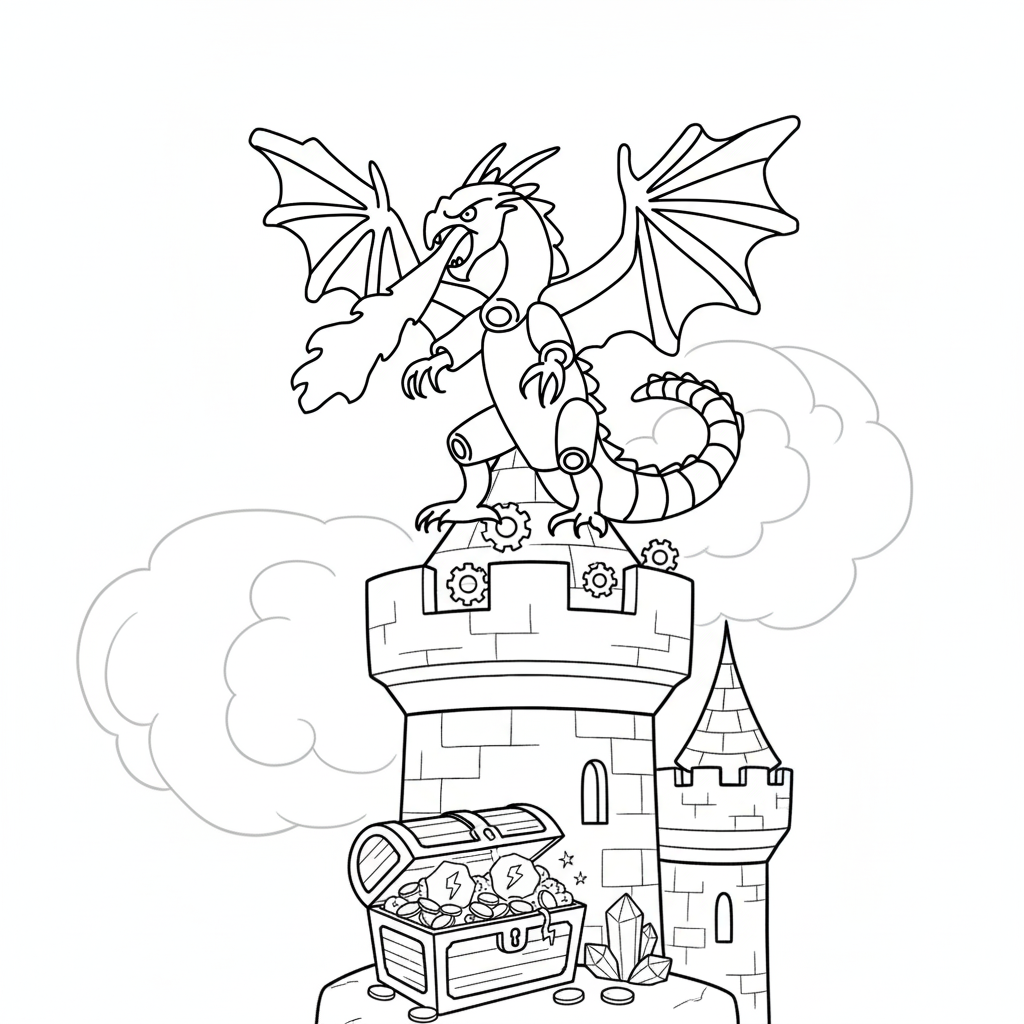 Dragon Cannelloni 11 páginas para colorear gratis Dragon Cannelloni para niños