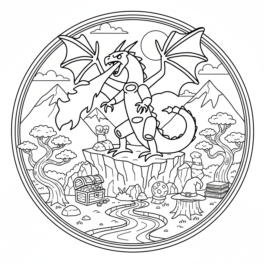 Dragon Cannelloni 10 páginas para colorear para adultos Dragon Cannelloni