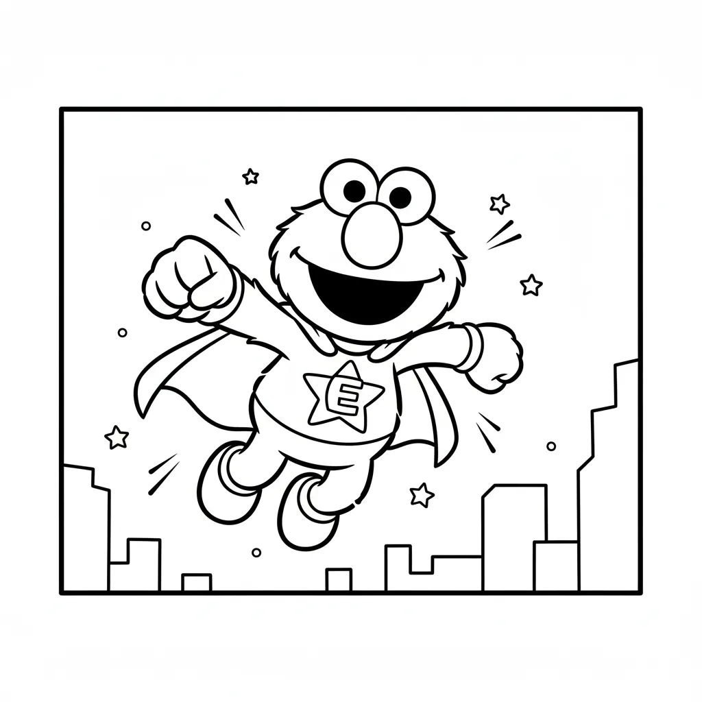 Elmo 14 divertidas páginas para colorear Elmo