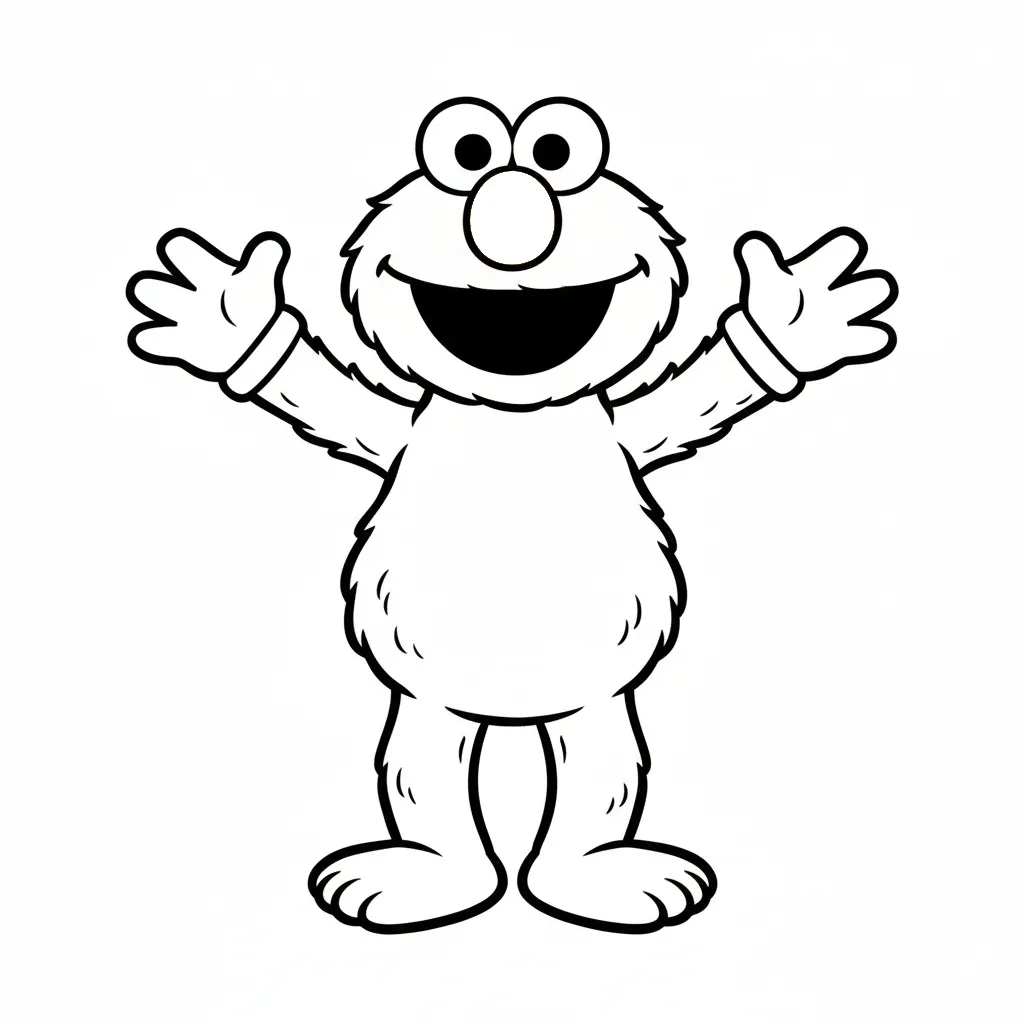 Elmo 2 páginas para colorear Elmo