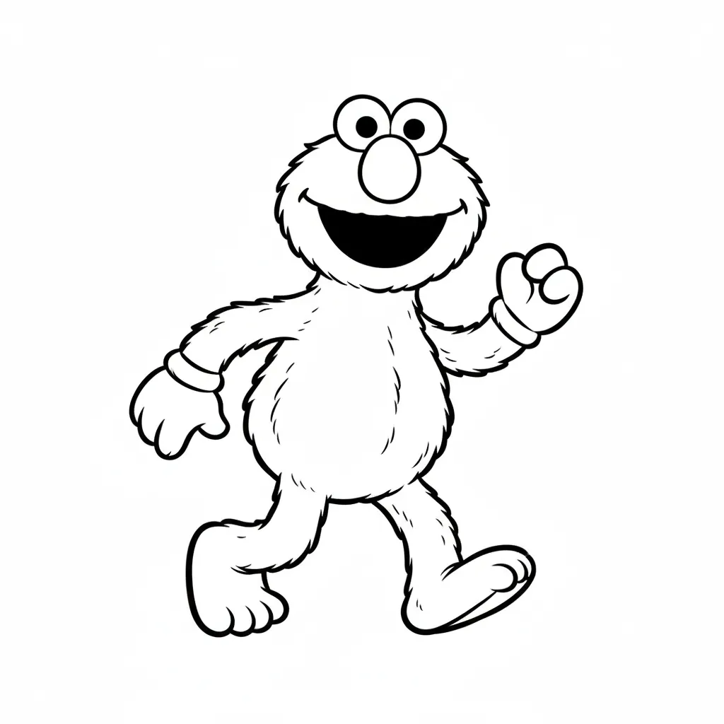 Elmo 4 páginas para colorear Elmo 1