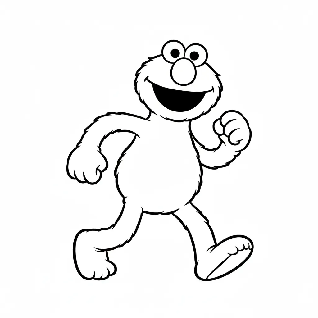 Elmo 6 Elmo páginas para colorear fáciles