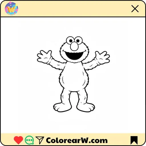 Elmo para colorear thumbnail