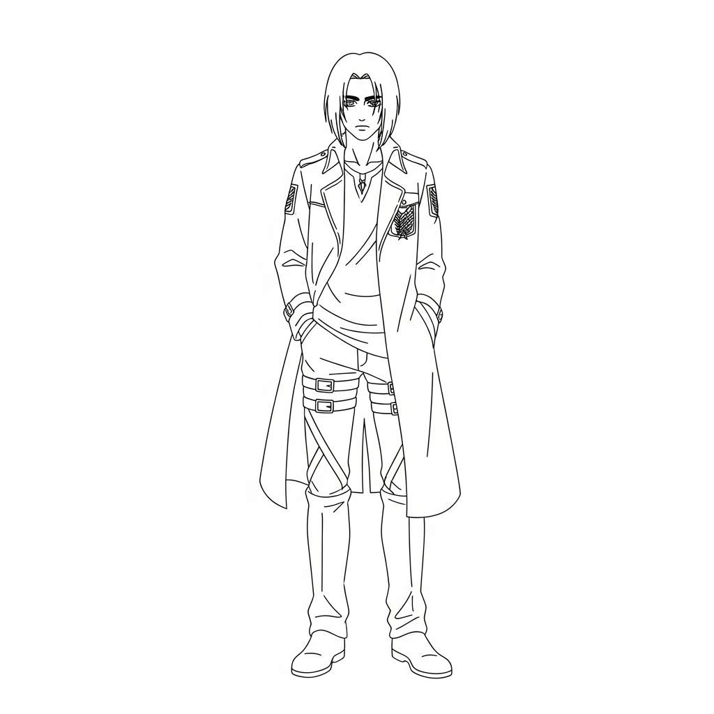 Eren Yeager 3 páginas para colorear de preescolar Eren Yeager