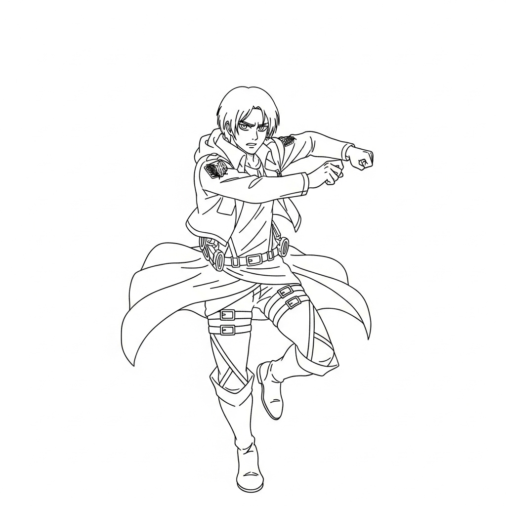 Eren Yeager 11 páginas para colorear Eren Yeager imprimibles gratis