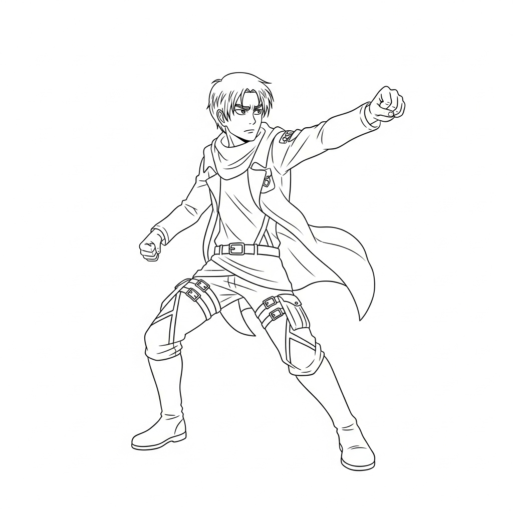 Eren Yeager 13 páginas para colorear Eren Yeager imprimibles gratis 1