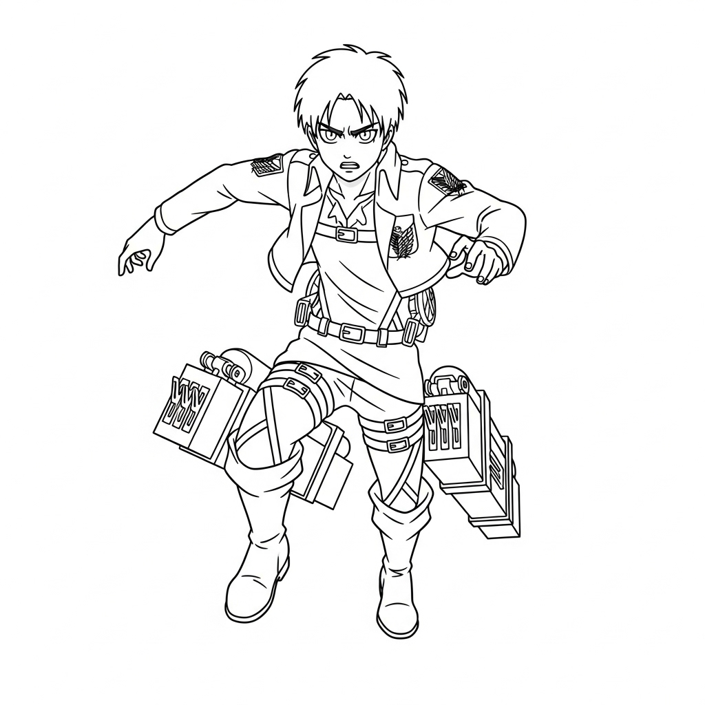 Eren Yeager 9 lindas páginas para colorear Eren Yeager