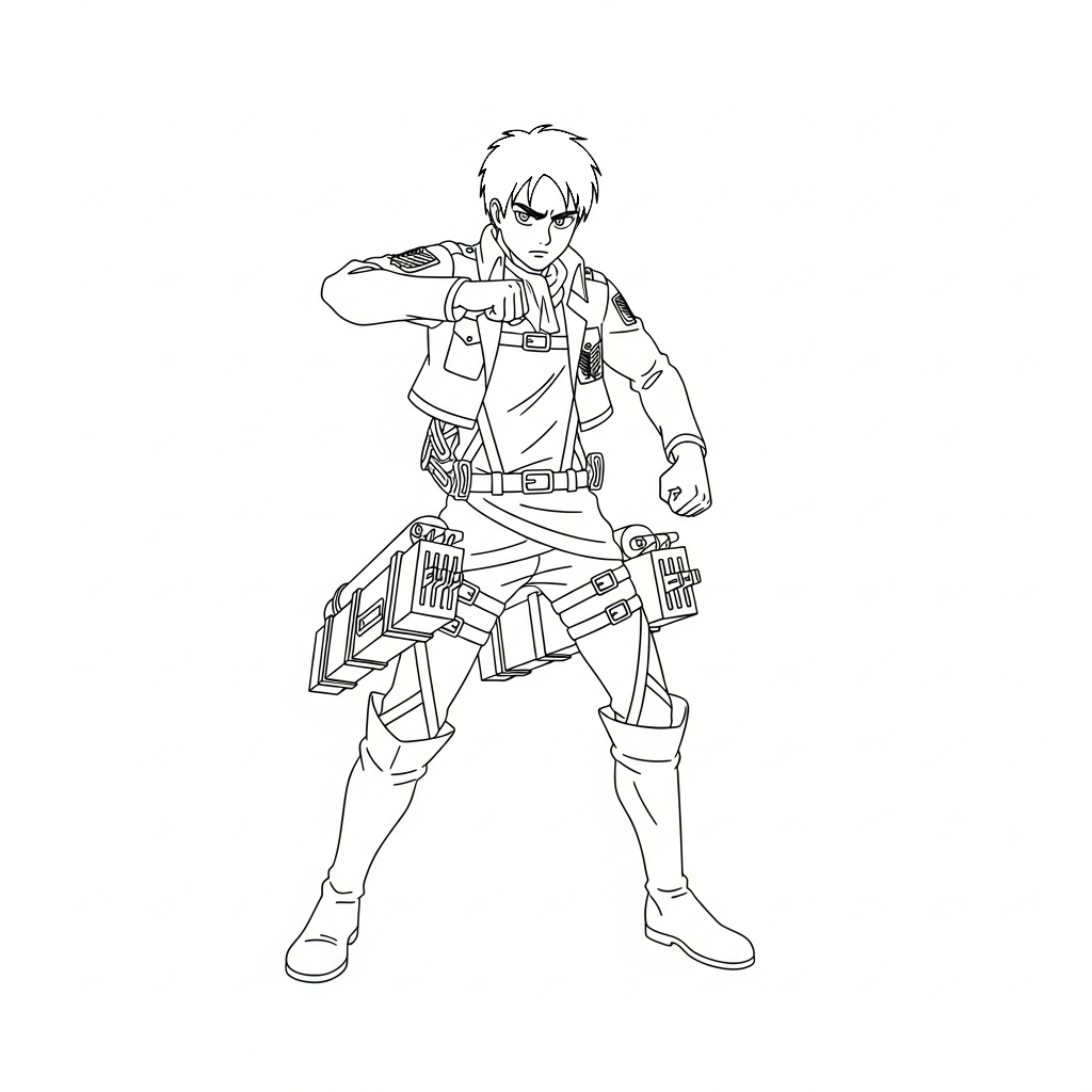 Eren Yeager 10 divertidas páginas para colorear Eren Yeager