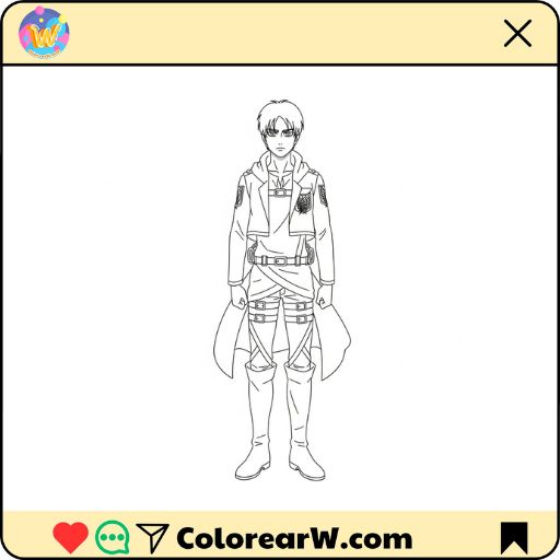 Eren Yeager para colorear thumbnail