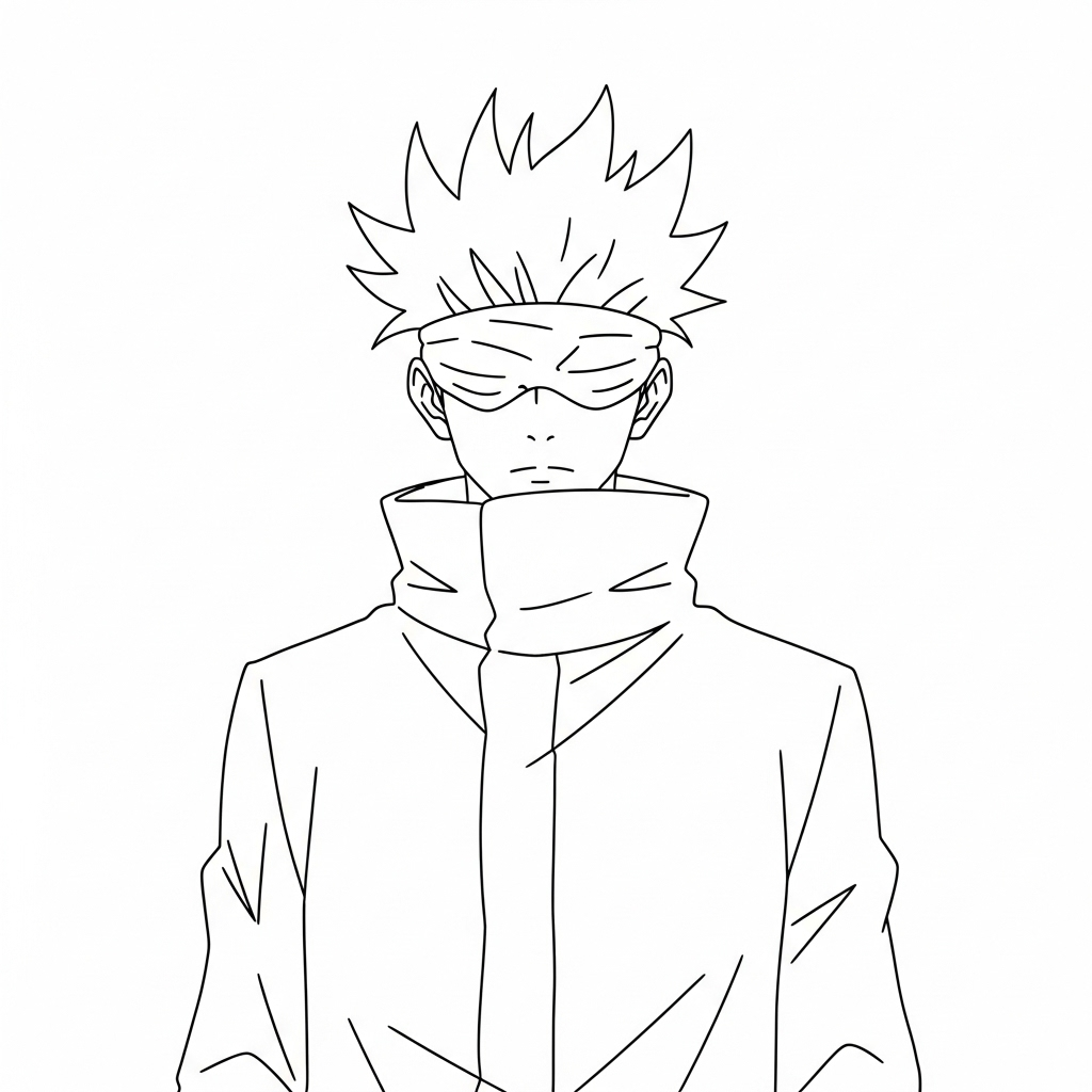 Gojo Satoru 3 Gojo Satoru páginas para colorear imprimibles
