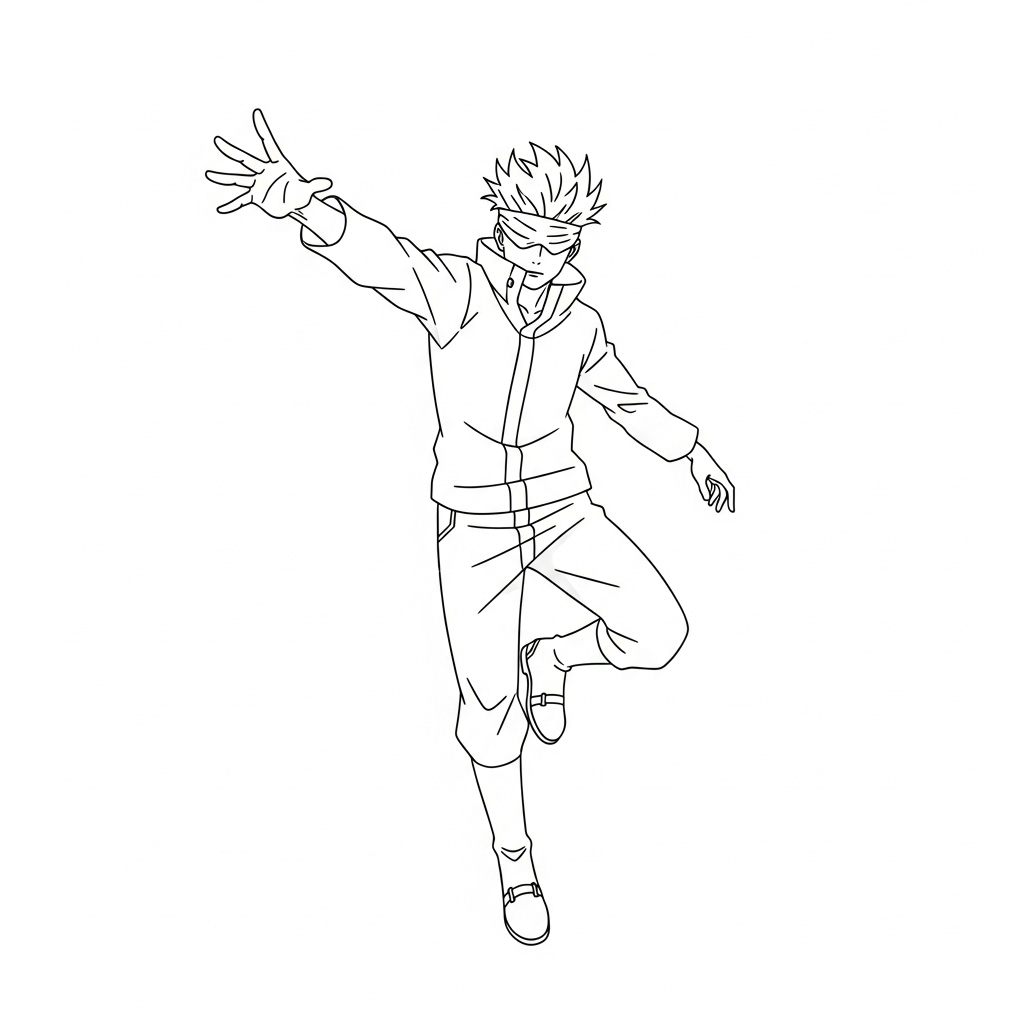 Gojo Satoru 14 dibujos para colorear Gojo Satoru