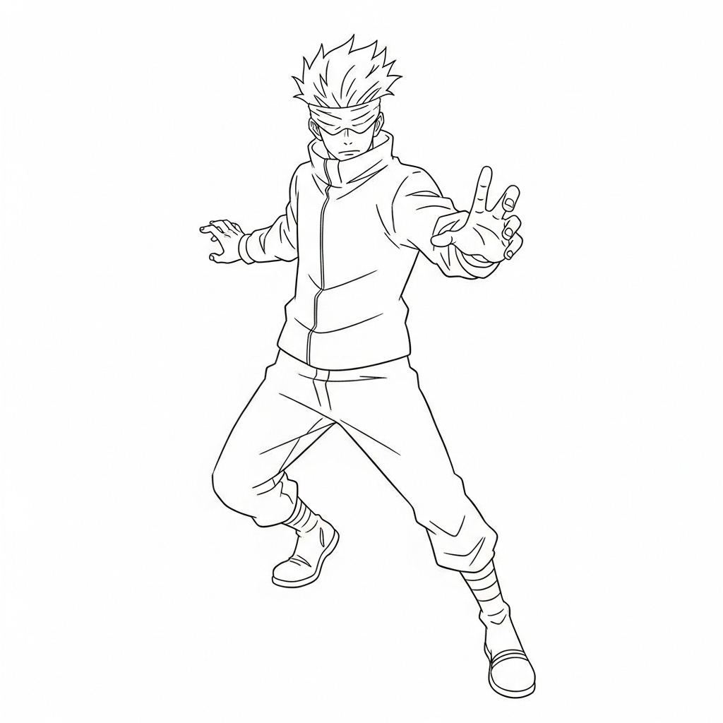 Gojo Satoru 16 para colorear Gojo Satoru