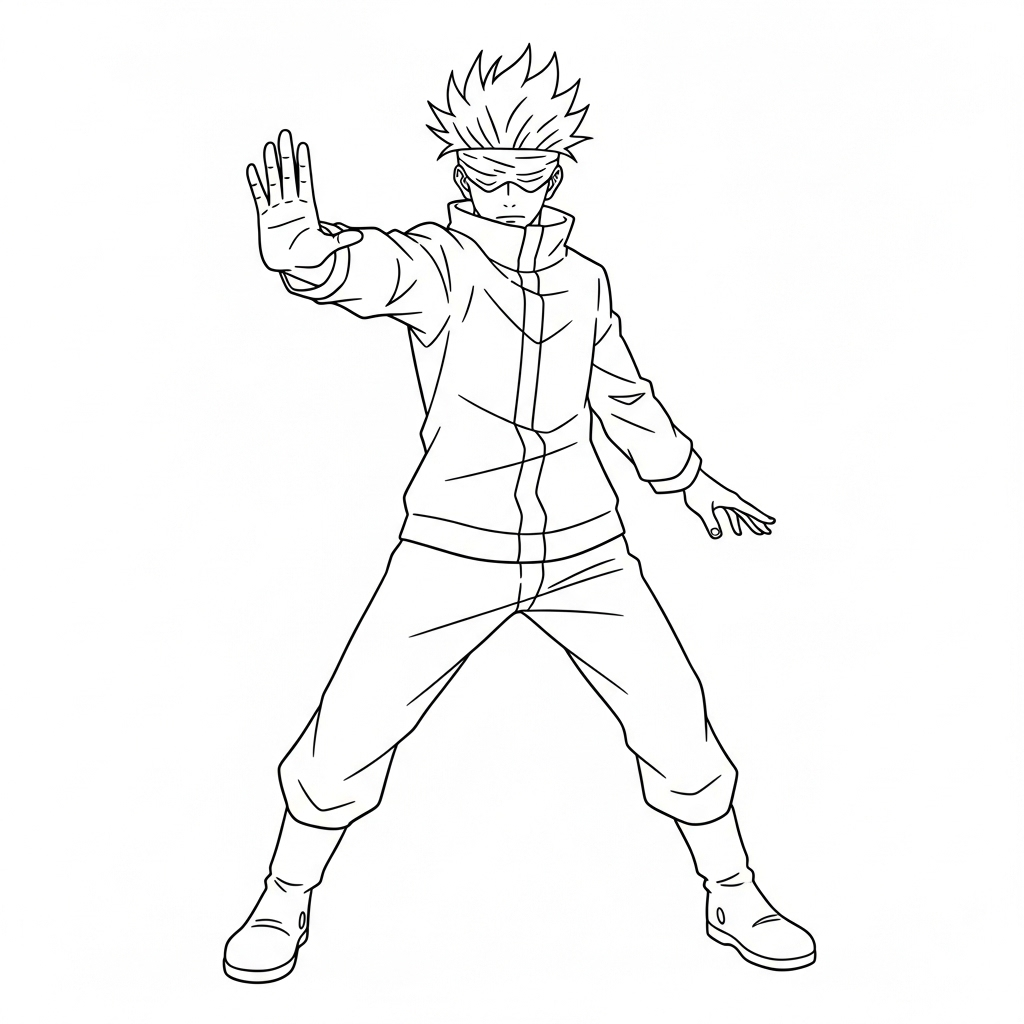 Gojo Satoru 17 Gojo Satoru páginas para colorear para adultos