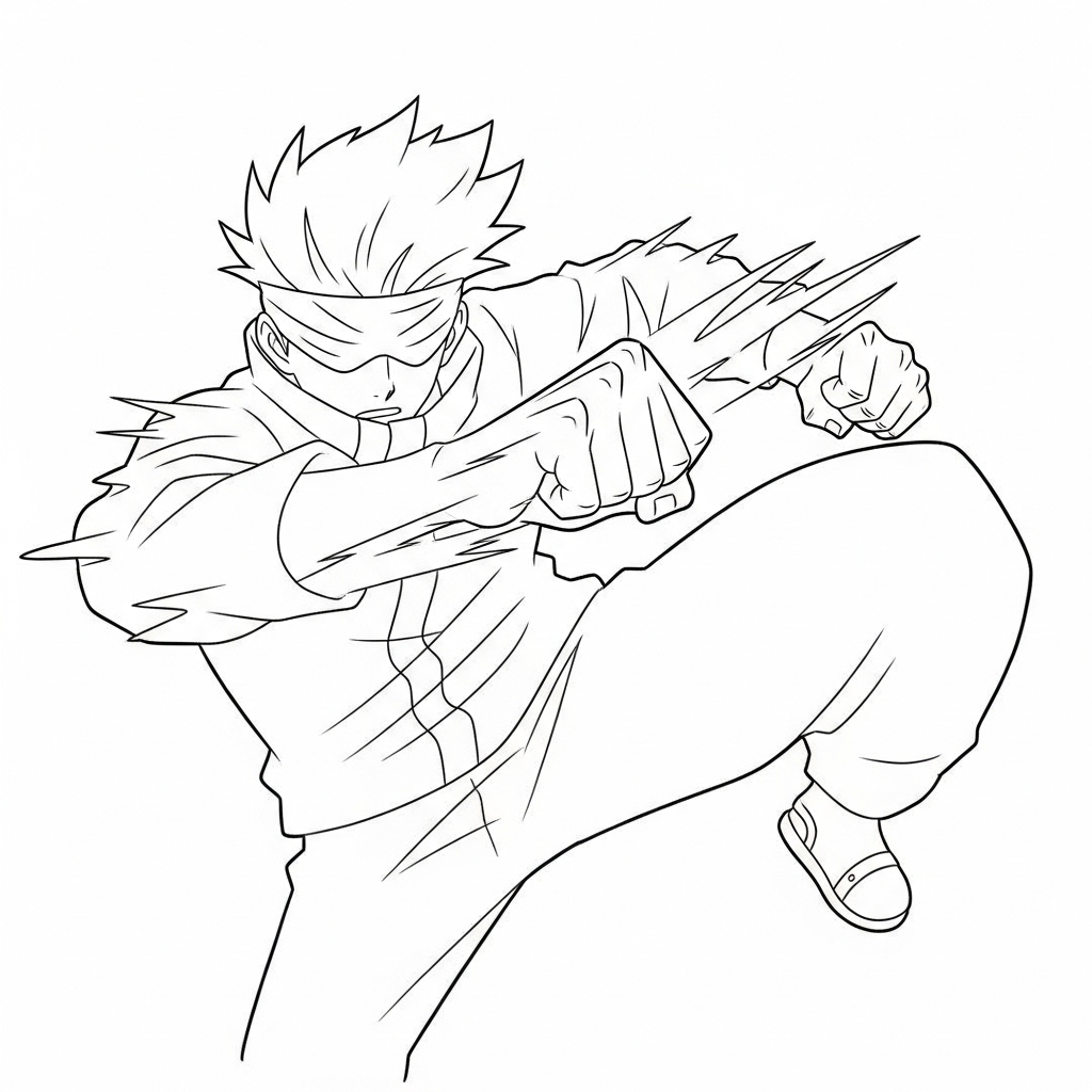 Gojo Satoru 7 Gojo Satoru páginas para colorear gratis