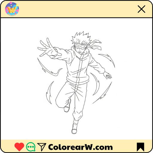 Gojo Satoru para colorear thumbnail