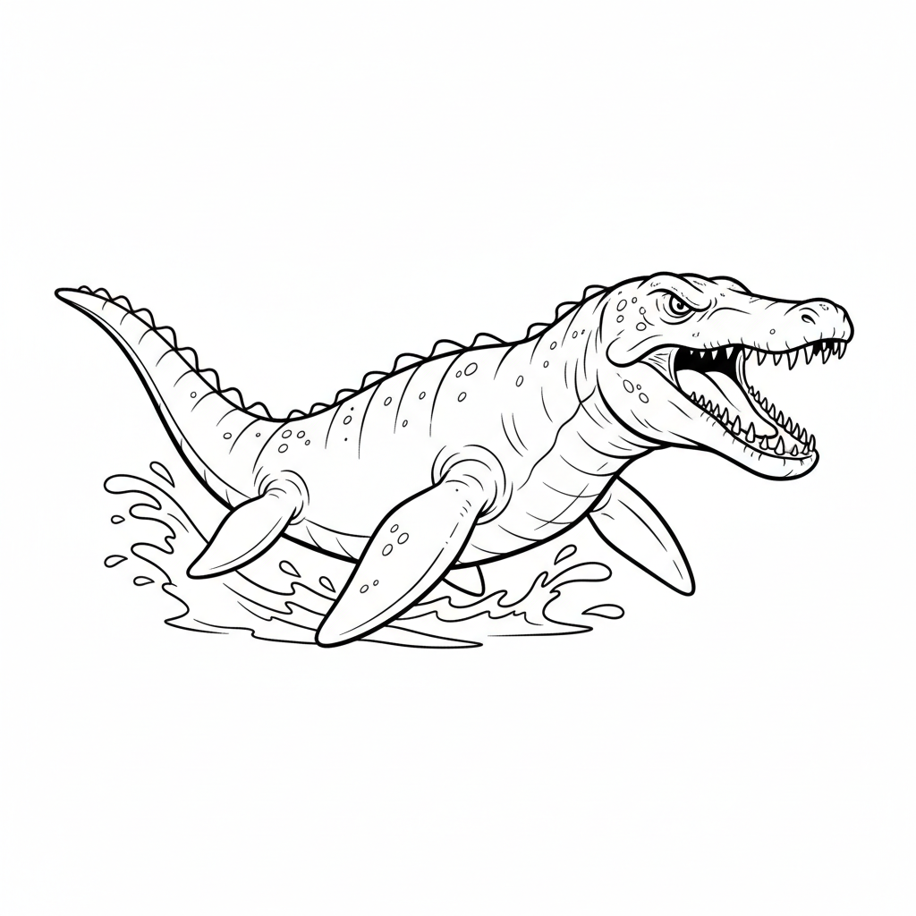 Mosasaurus 13 Mosasaurus páginas para colorear 1