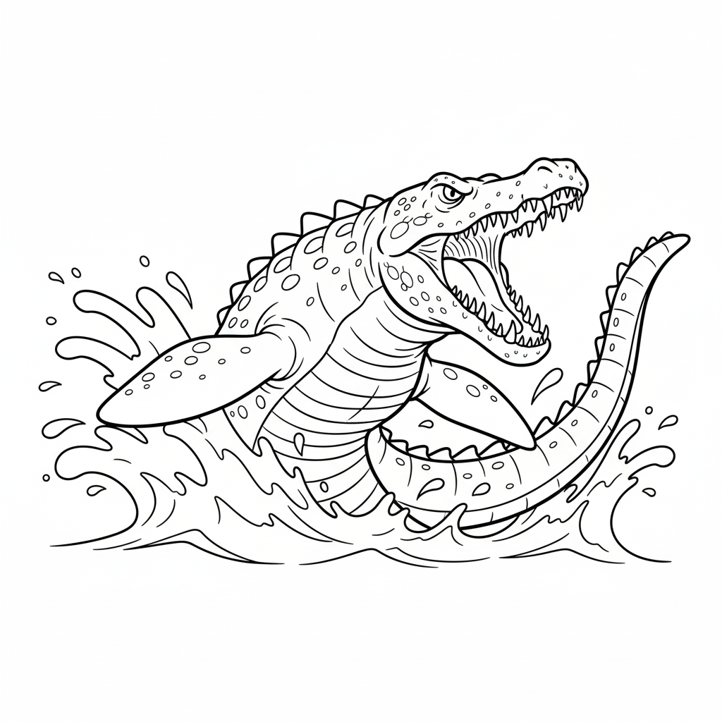 Mosasaurus 15 Mosasaurus páginas para colorear gratis