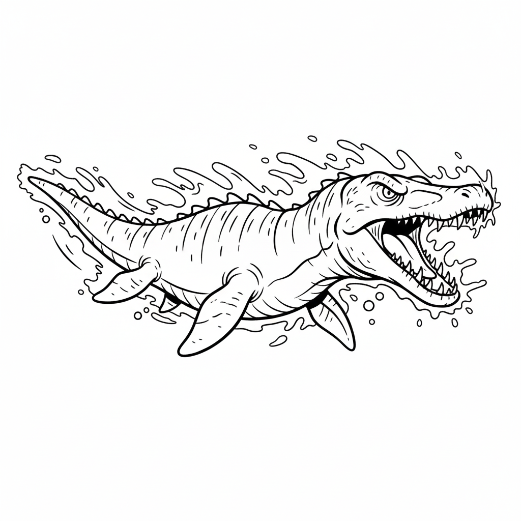 Mosasaurus 6 Mosasaurus páginas para colorear