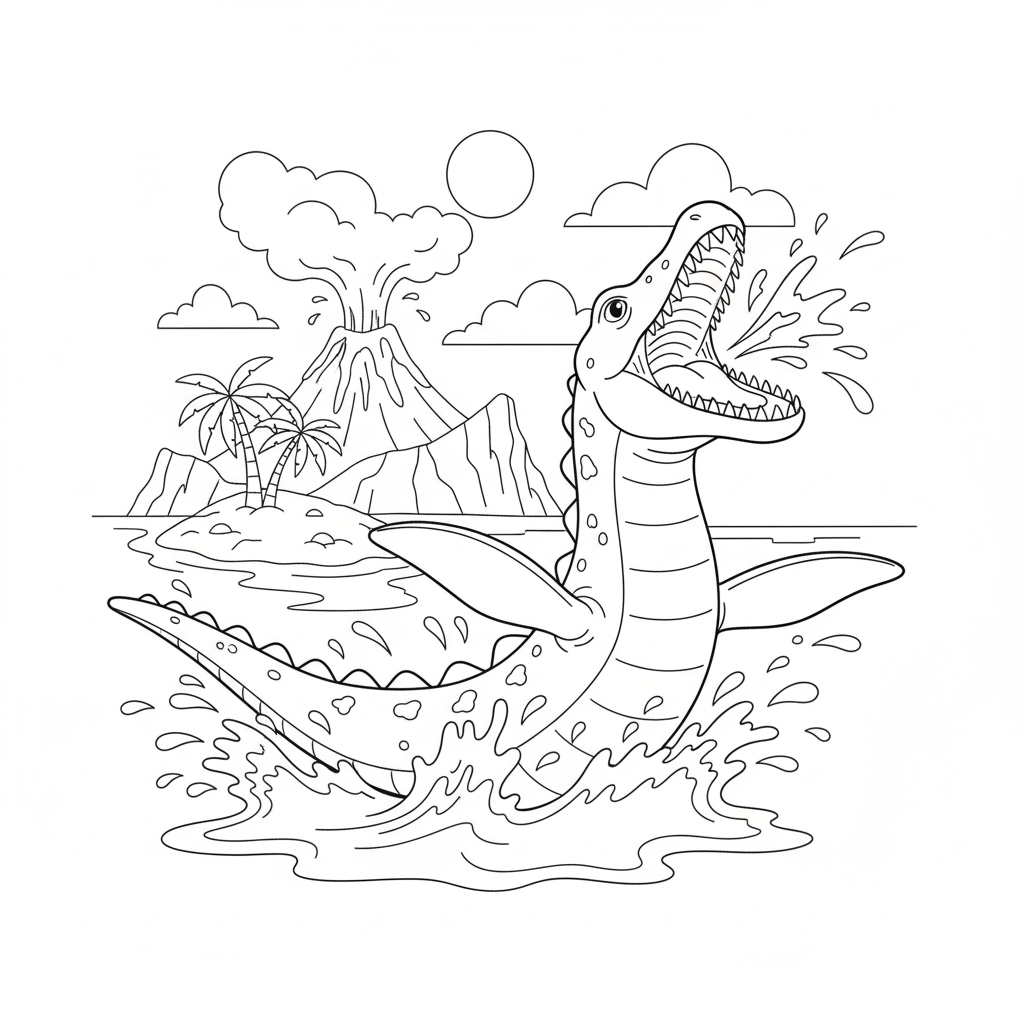 Mosasaurus 10 dibujos para colorear grinch Mosasaurus