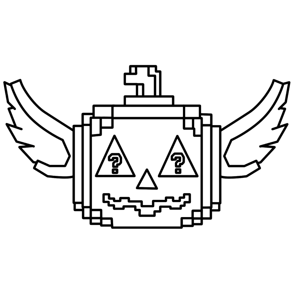 Spooky Lucky Block 2 páginas para colorear fáciles de Spooky Lucky Block