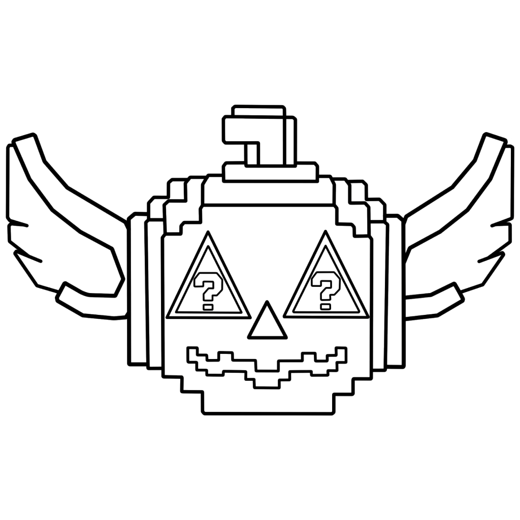 Spooky Lucky Block 8 lindas páginas para colorear Spooky Lucky Block