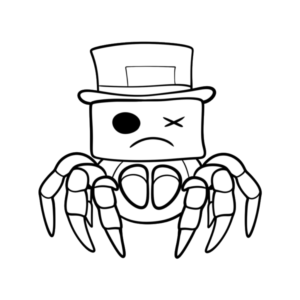 SpyderSammy 12 páginas para colorear gratis SpyderSammy para adultos