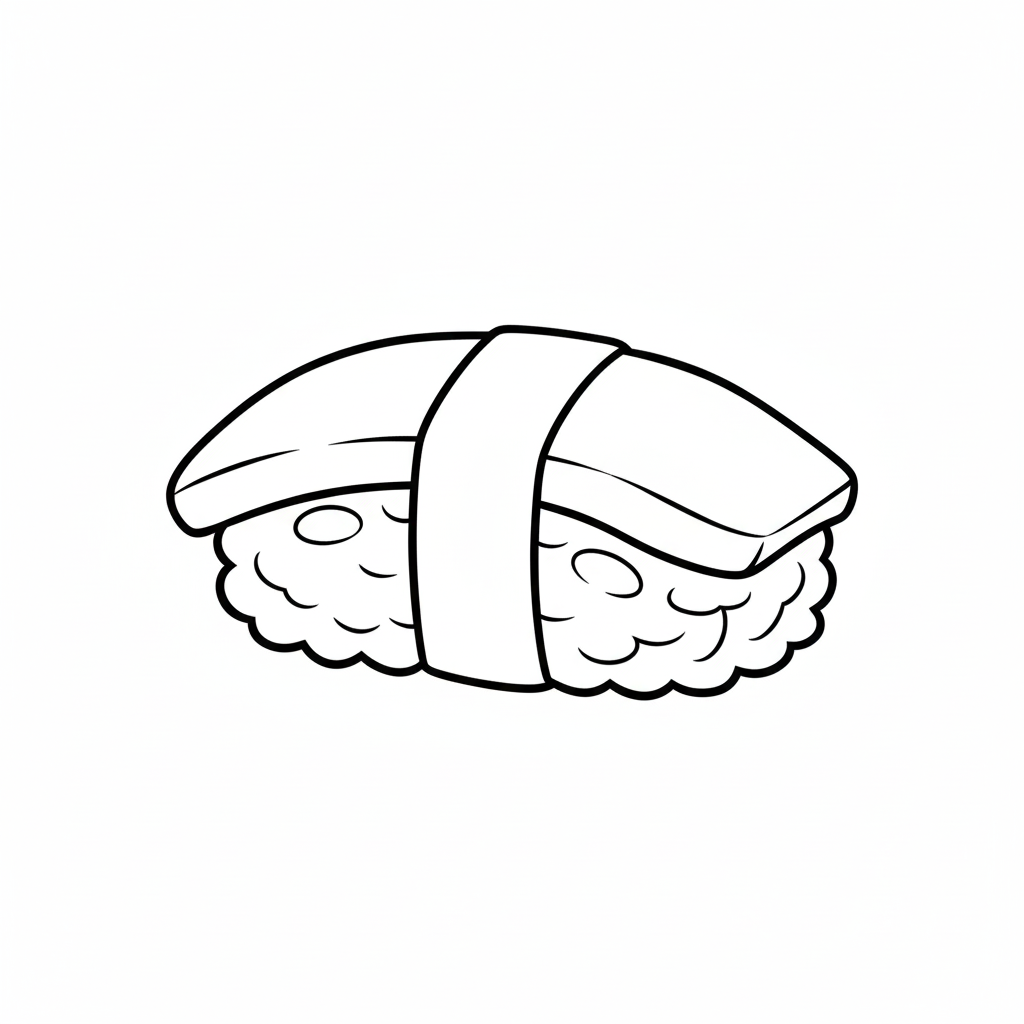 Sushi 3 Sushi páginas para colorear para niños