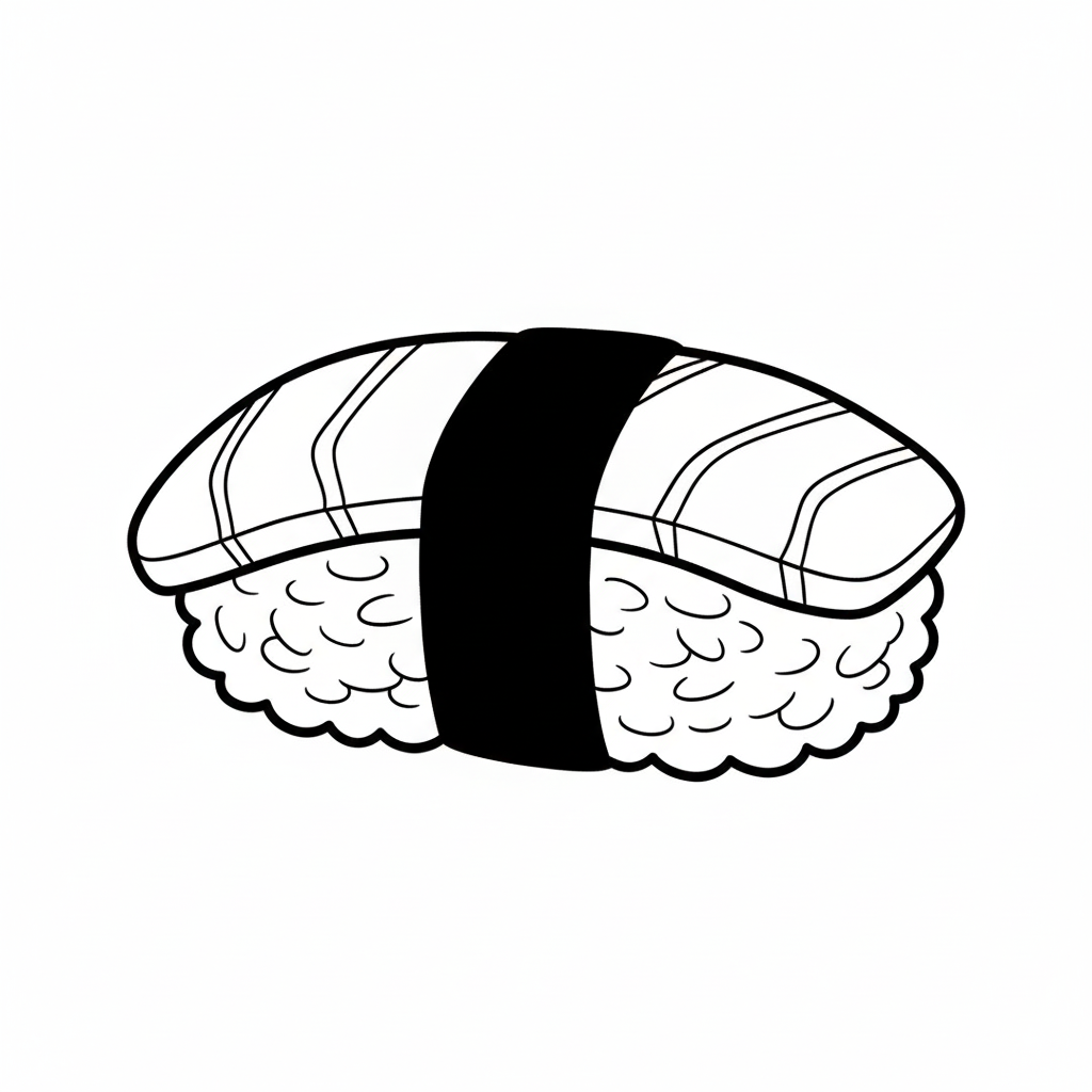 Sushi 15 Sushi páginas para colorear para imprimir gratis
