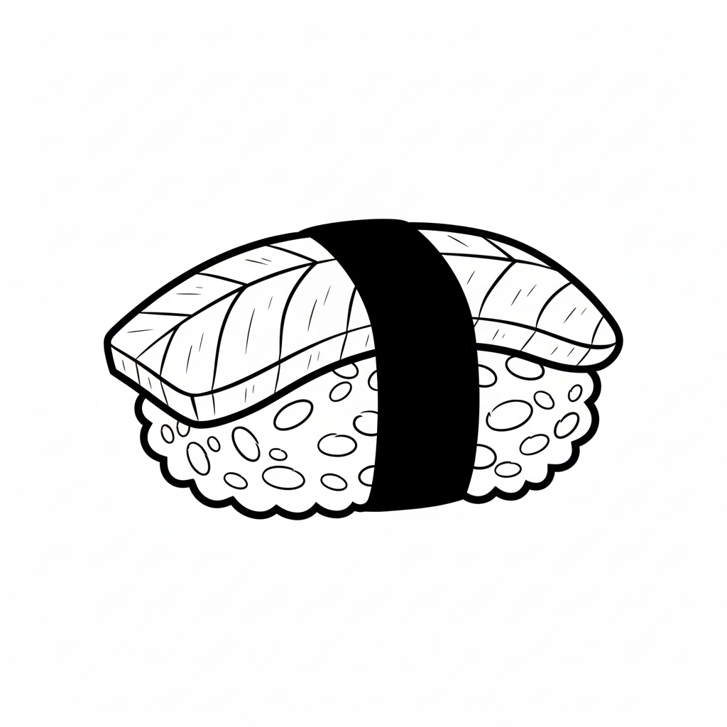Sushi 16 Sushi adornos para colorear