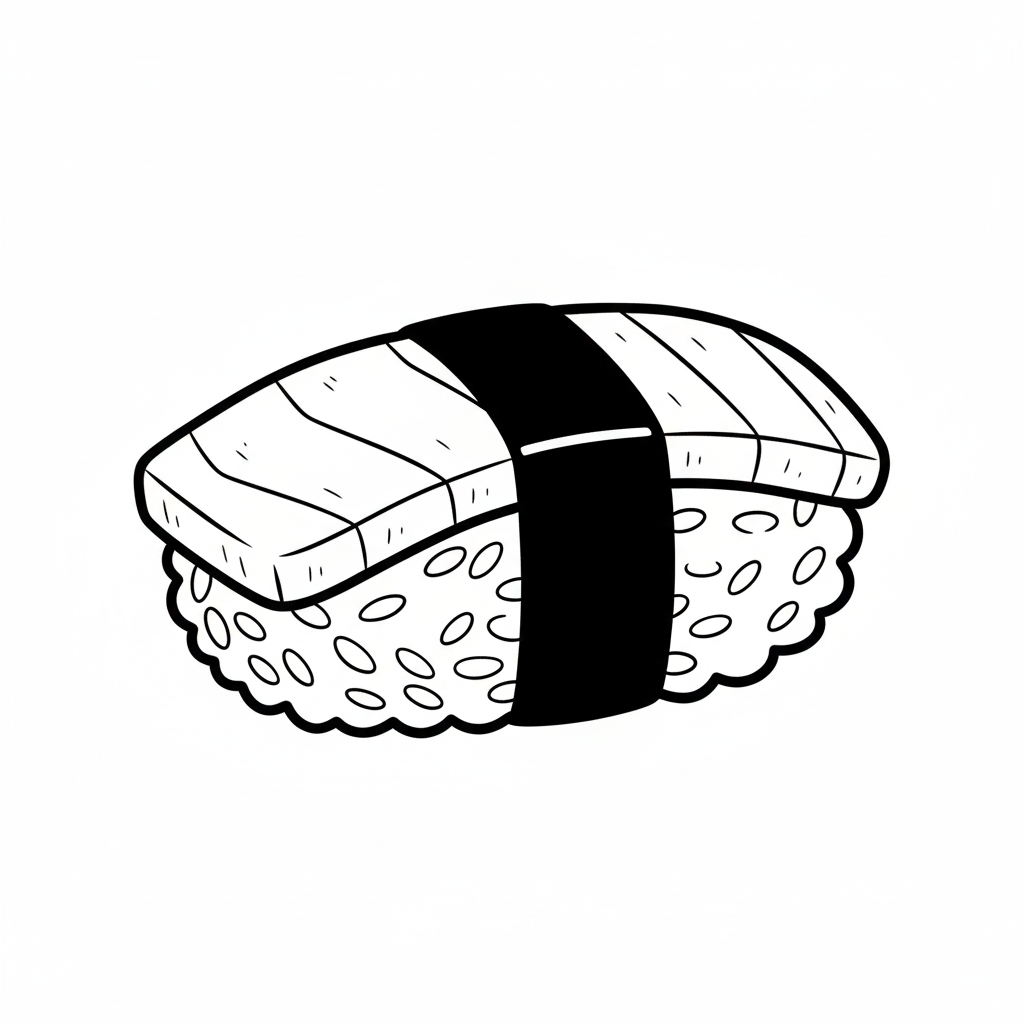 Sushi 5 páginas para colorear Sushi gratis