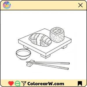 Sushi 128 Sushi para colorear thumbnail