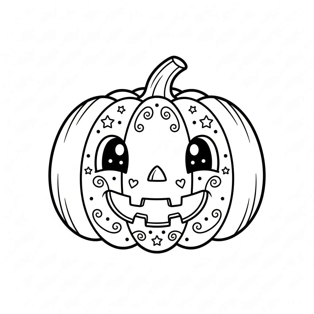 Tallado de calabazas de Halloween 13 Tallado de calabazas de Halloween páginas para colorear para adultos 1