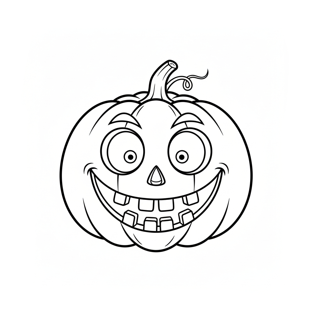 Tallado de calabazas de Halloween 14 páginas para colorear fáciles de Tallado de calabazas de Halloween