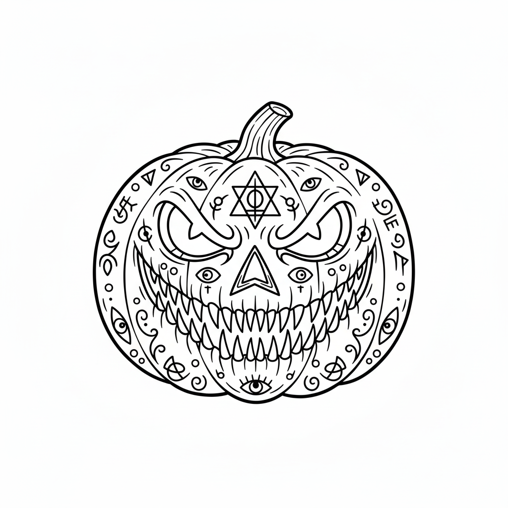 Tallado de calabazas de Halloween 11 Tallado de calabazas de Halloween dibujos para colorear