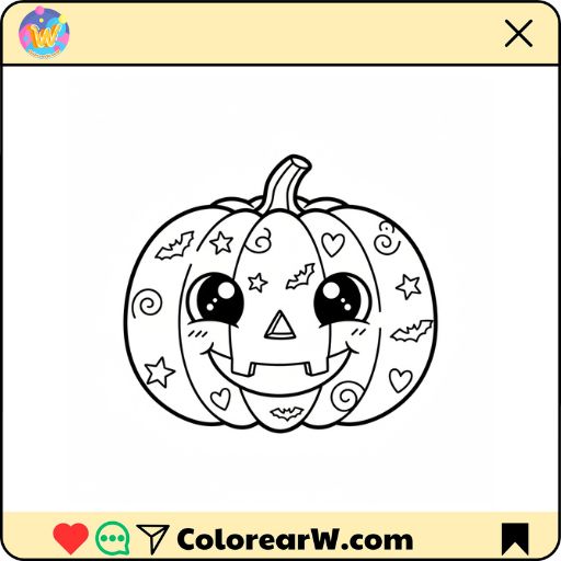 Tallado de calabazas de Halloween para colorear thumbnail