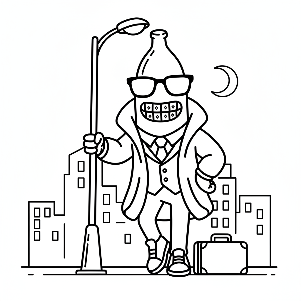 páginas para colorear imprimibles Bananito Bandito 1