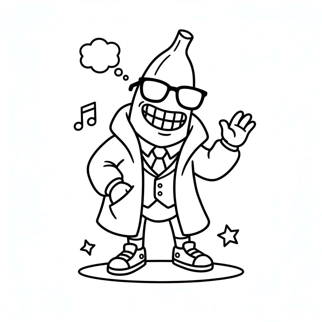 dibujos para colorear Bananito Bandito