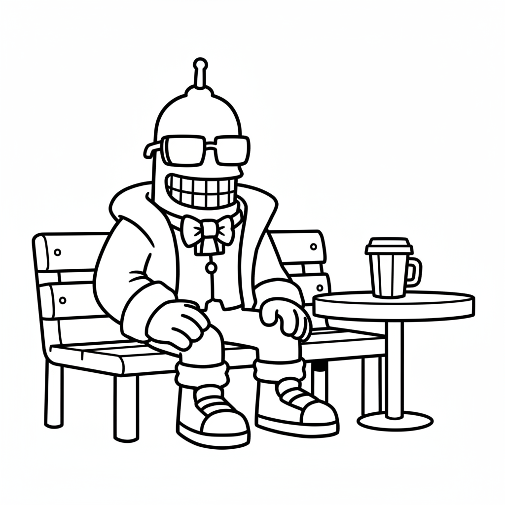 páginas para colorear detalladas de Bananito Bandito para adultos