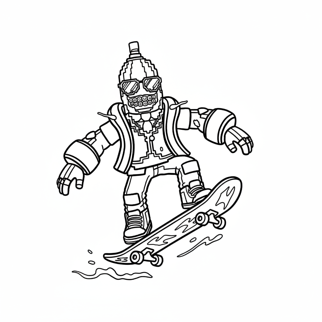 páginas para colorear para niños Bananito Bandito