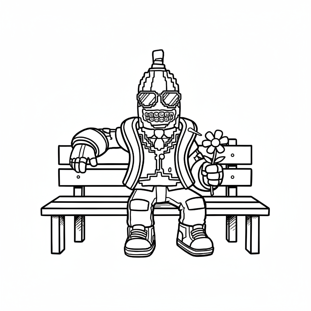 páginas para colorear gratis Bananito Bandito