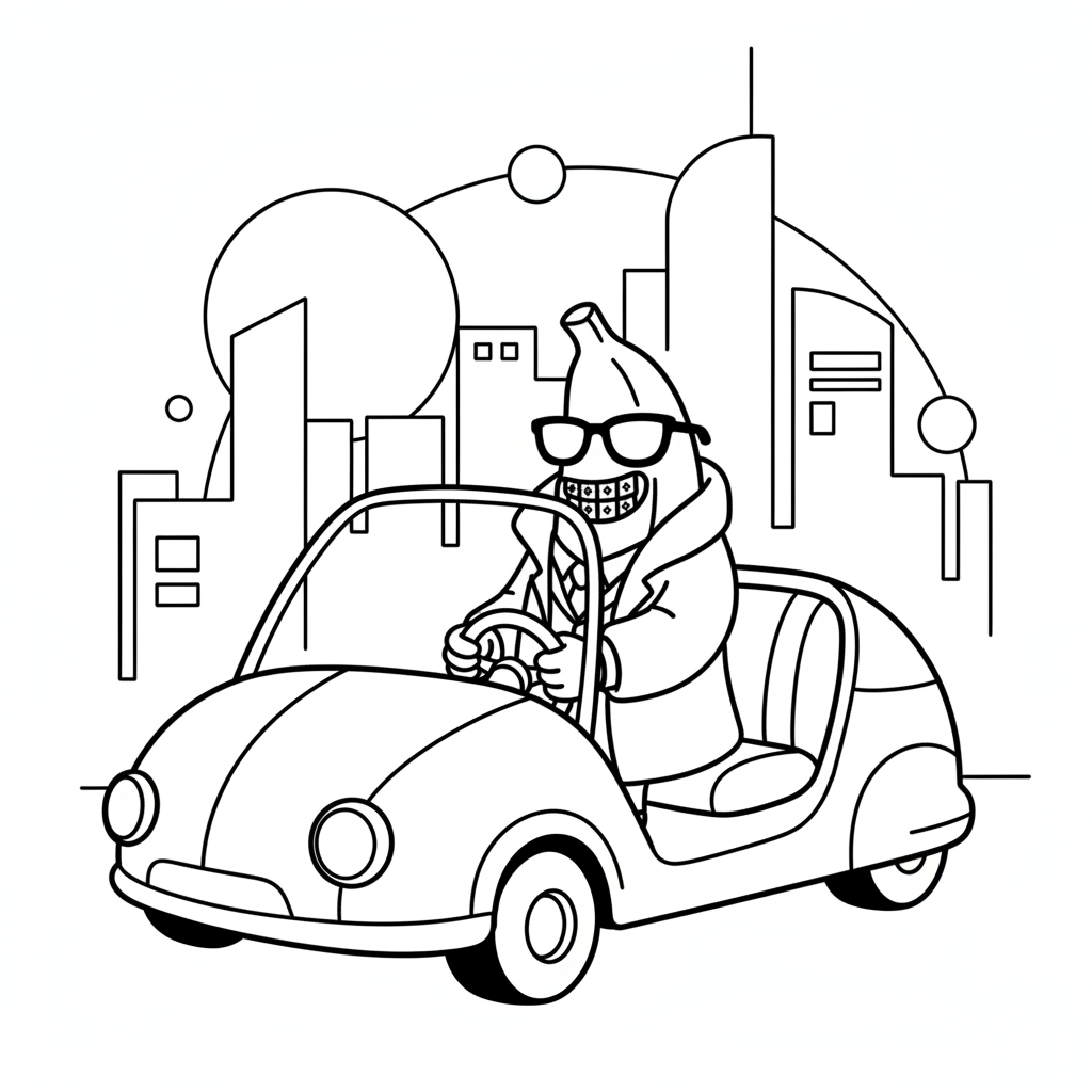 páginas para colorear Bananito Bandito imprimibles gratis 1