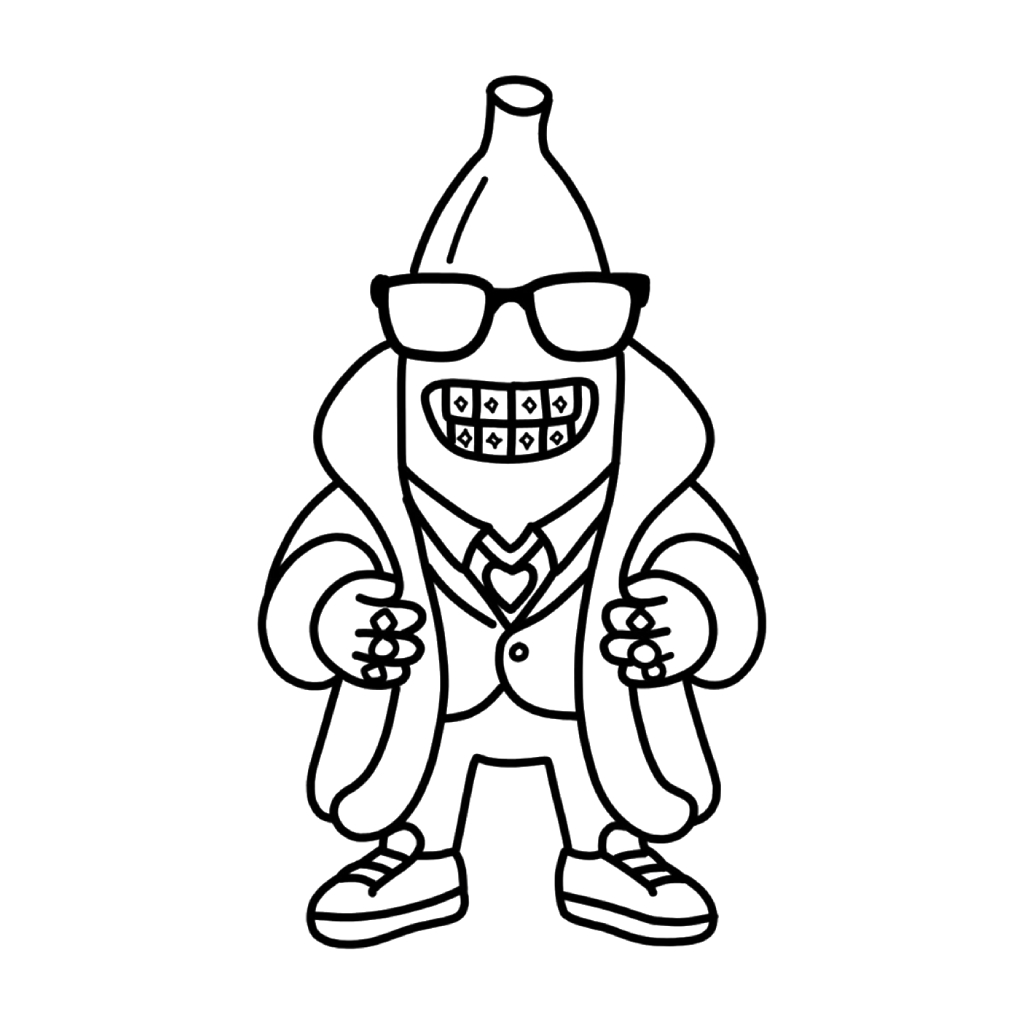 lindas páginas para colorear Bananito Bandito