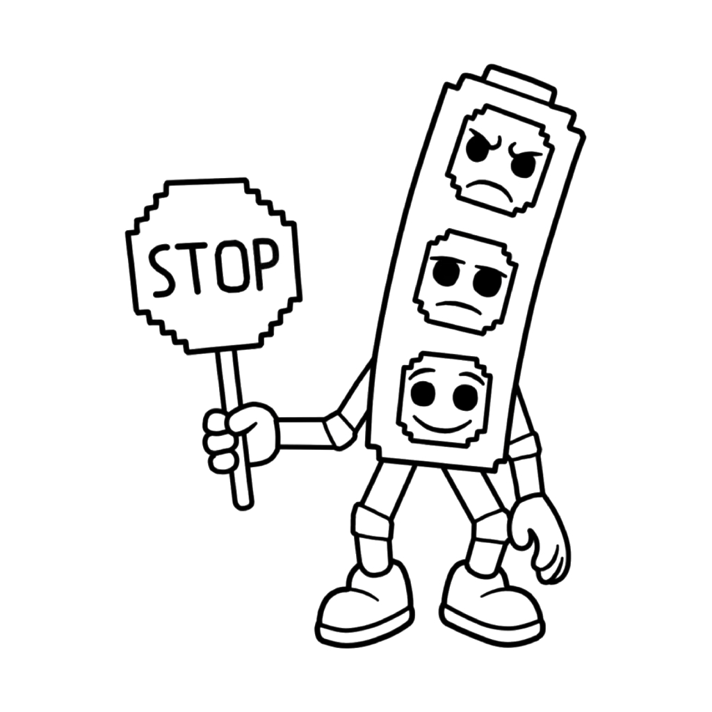 Brainrot Trader 4 Brainrot Trader páginas para colorear para adultos fáciles